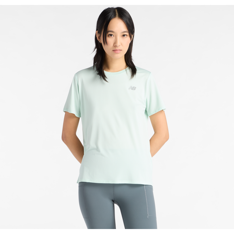 Levně Dámské tričko New Balance WT41222COJ – mátové