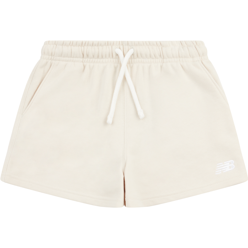Levně Dětské šortky New Balance LAKG0006LIN – béžové