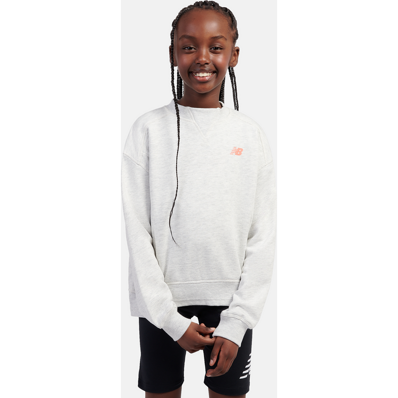 Levně Dětská mikina New Balance LAKG0205AHH – šedé
