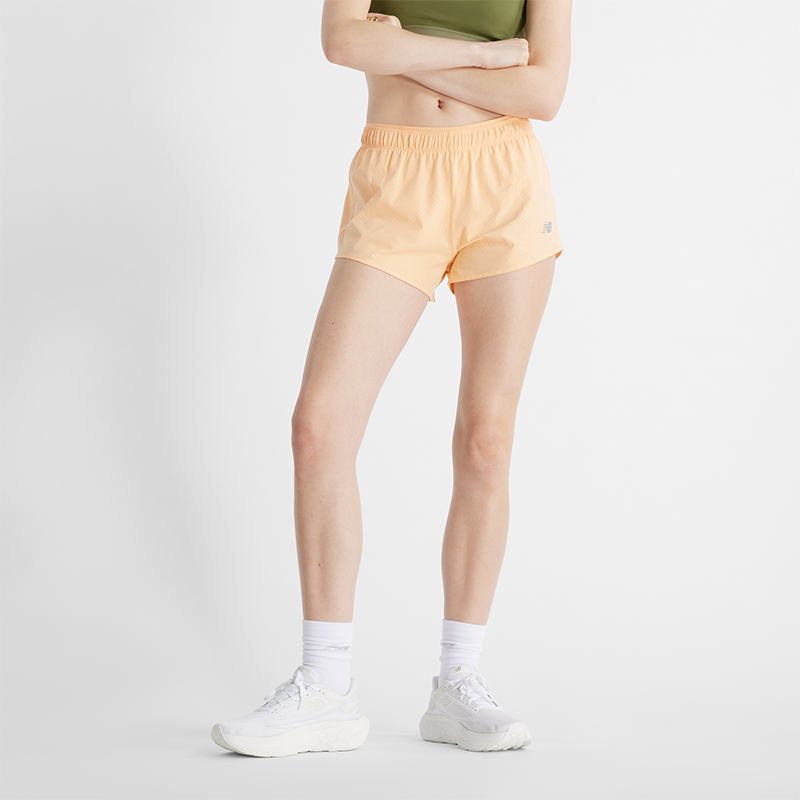 Levně Dámské šortky New Balance WS41286PAE – oranžová