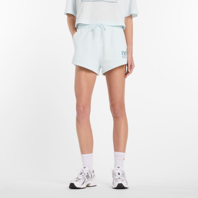 Levně Dámské šortky New Balance WB61Y80AAAW – mátové