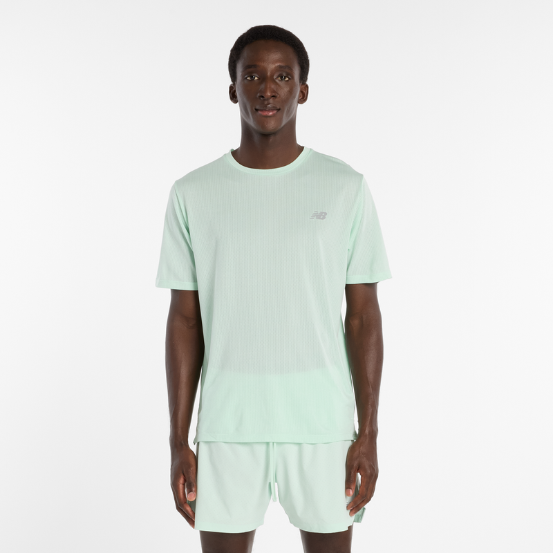 Levně Pánské tričko New Balance MT41253AB8 – mátové