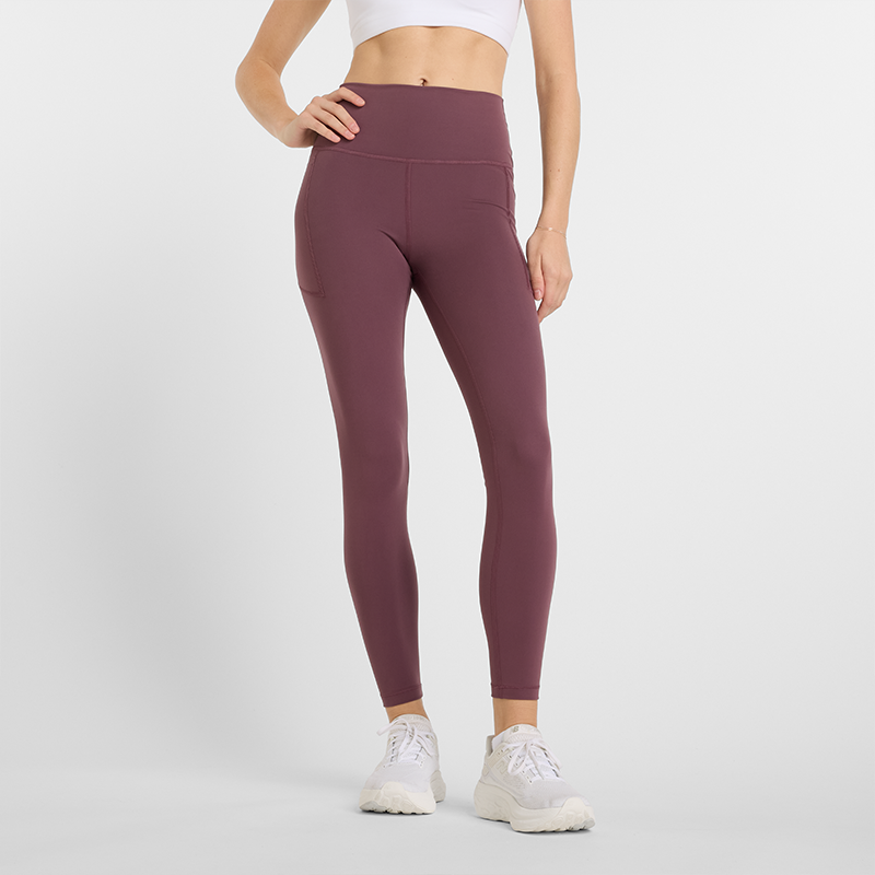 Levně Dámské legíny New Balance WP51124FDP – bordó