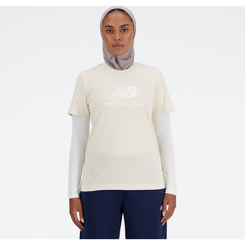 Levně Dámské tričko New Balance WT41502LIN – béžové