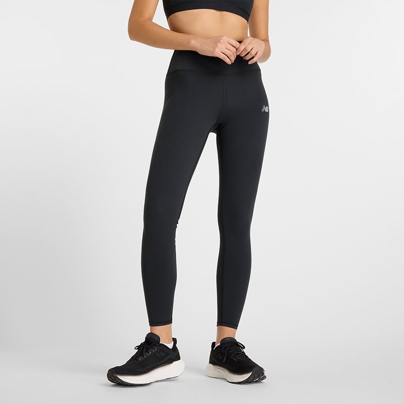 Levně Dámské černé klasické legíny New Balance WP51126BK