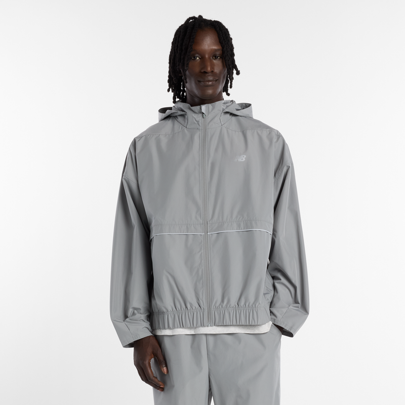 Levně Pánská bunda New Balance MJO5BXYST – šedé