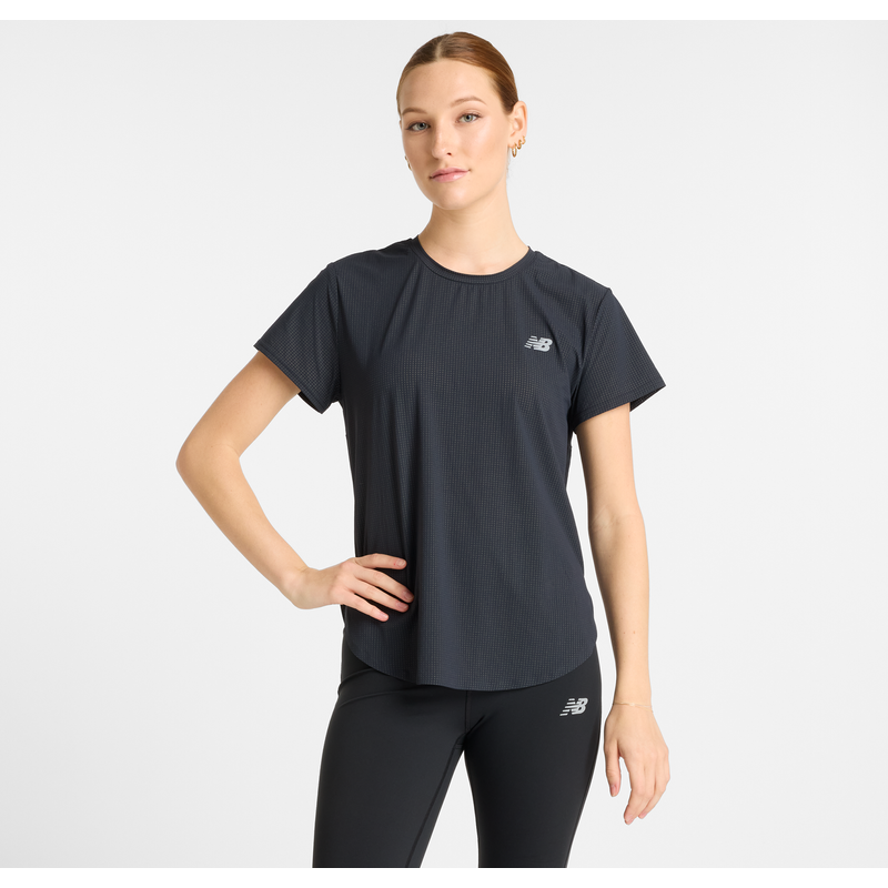 Levně Dámské tričko New Balance WT51227BK – černé