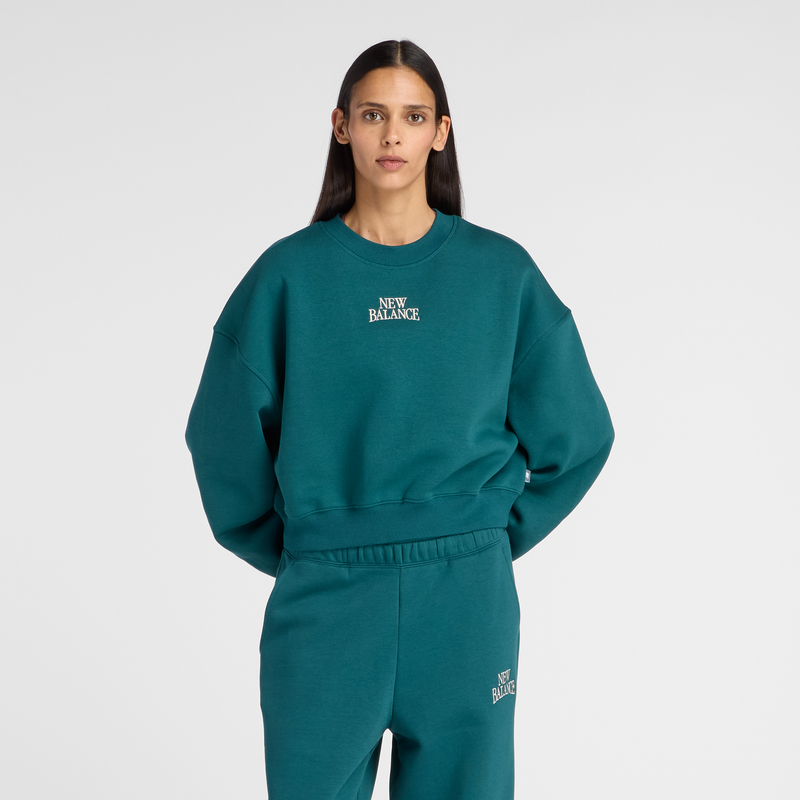 Levně Dámská mikina New Balance WT61935IAAV – zelené