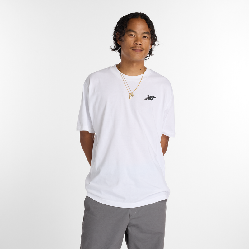 Levně Pánské tričko New Balance Numeric MT53706WT – bílé