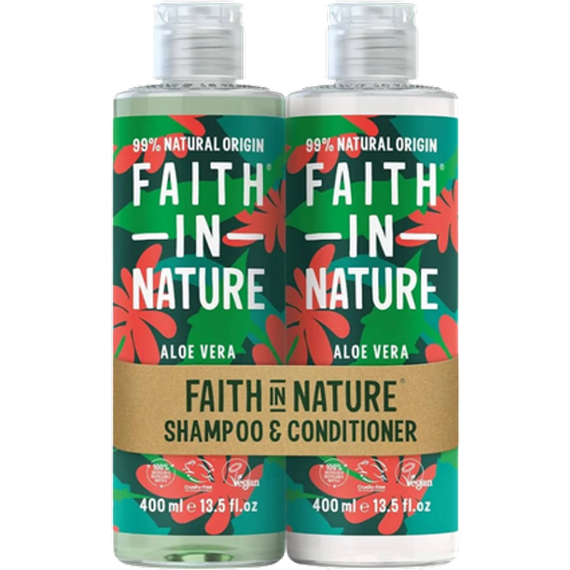 Faith In Nature Aloe Vera Schampo & Balsam Set – 2 x 400 ml