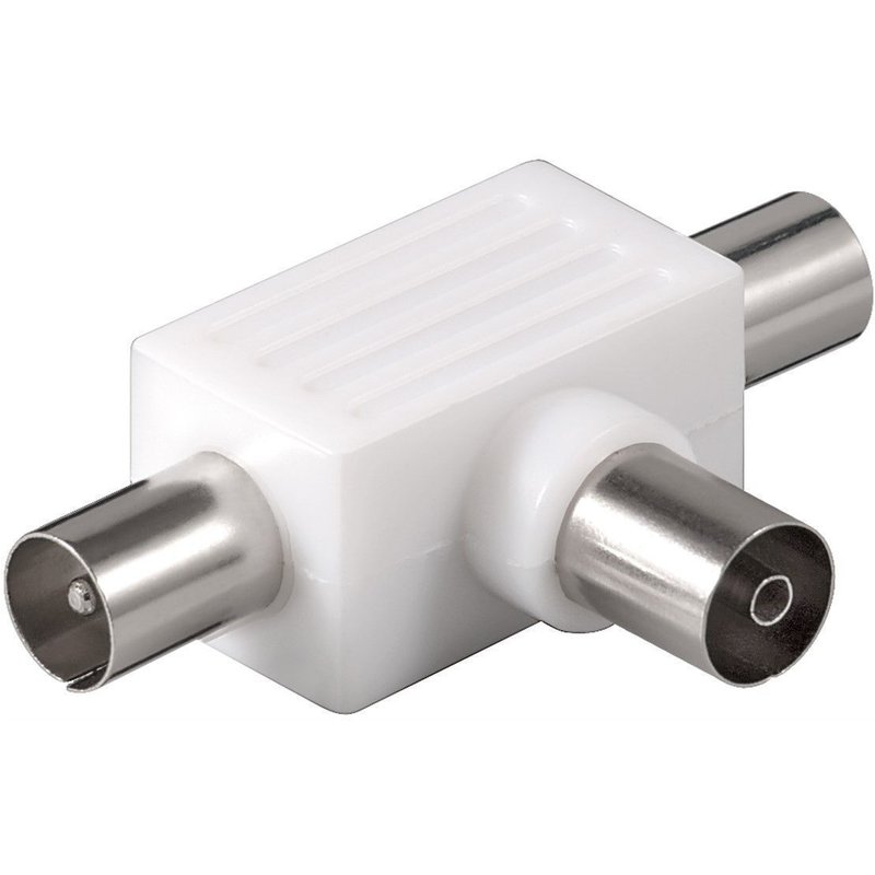 Goobay Antennfördelare T-Adapter - 2 hanar / 1 hona