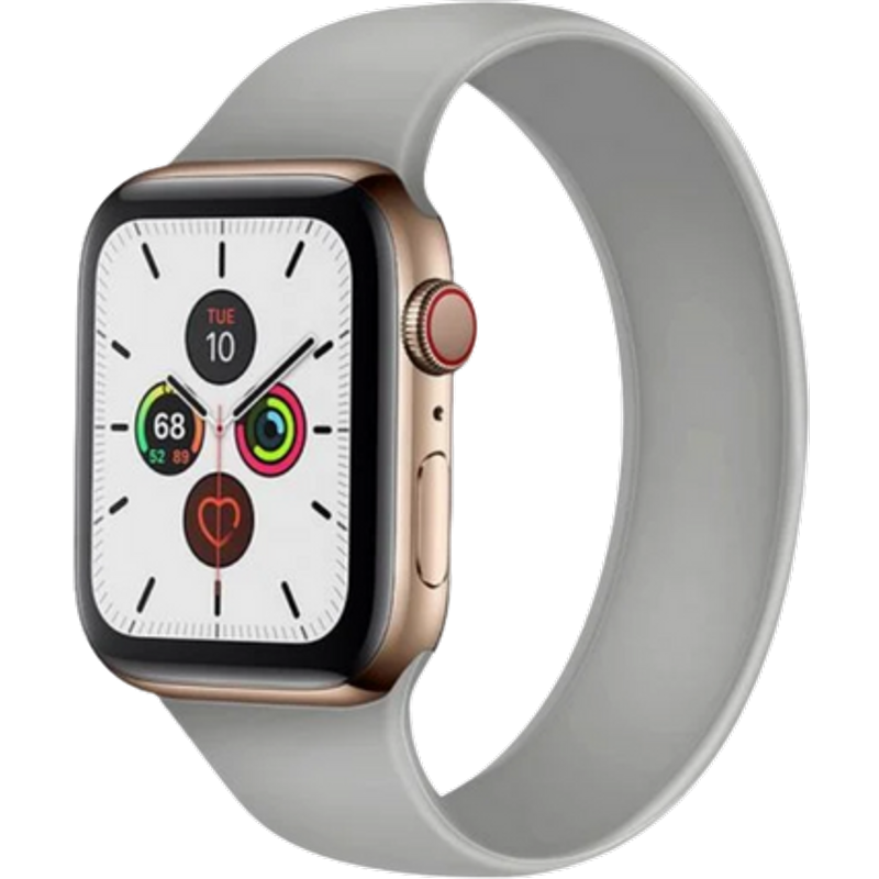 Apple Watch 42/44 mm Silikonarmband Grå