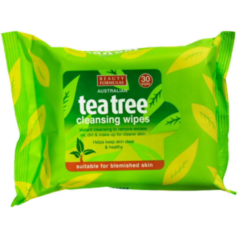 Beauty Formulas Tea Tree rengöringsservetter - 30 st