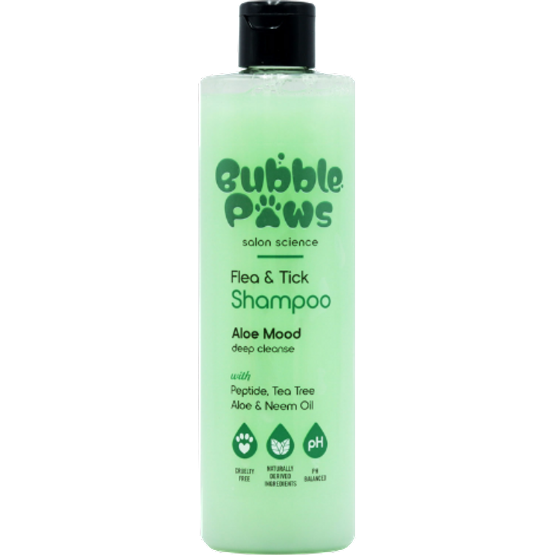 Bubble Paws Aloe Mood Lopp- & Fästingschampo för Hundar - 415 ml