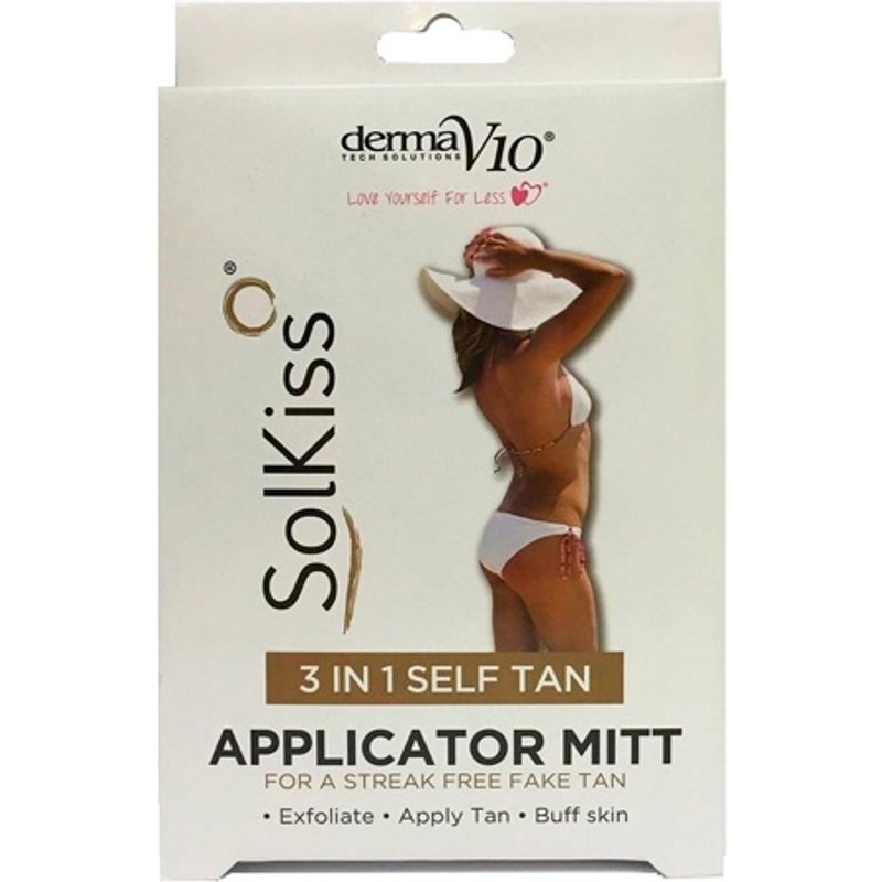 Derma V10 3in1 Självbrunande handske