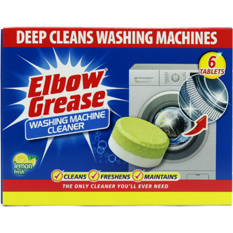 Elbow Grease Lemon Fresh Rengöringstabletter För Tvättmaskin - 6 st