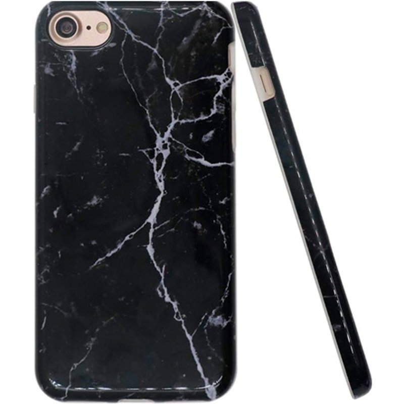 BasicPlus iPhone 8+ Skydd Svart marmor