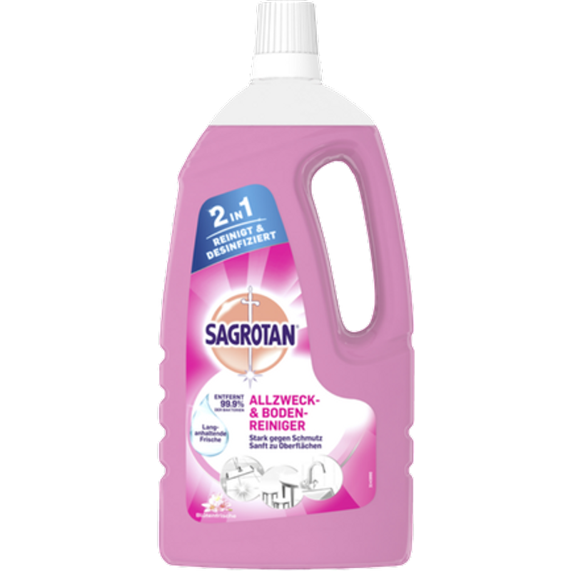 Sagrotan Flower Fresh 2 In 1 All-Purpose Cleaner - 1500 ml