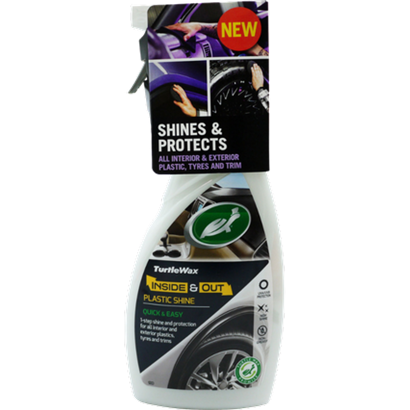 Turtle Wax Inside & Out Plastic Shine Cleaning Spray – 500 ml