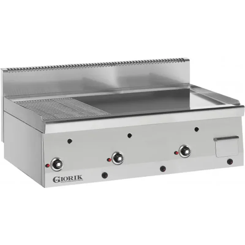 Giorik Snack 60 LGG6960X Slimline Gas Griddle - 1/3 Ribbed + 2/3 Smooth