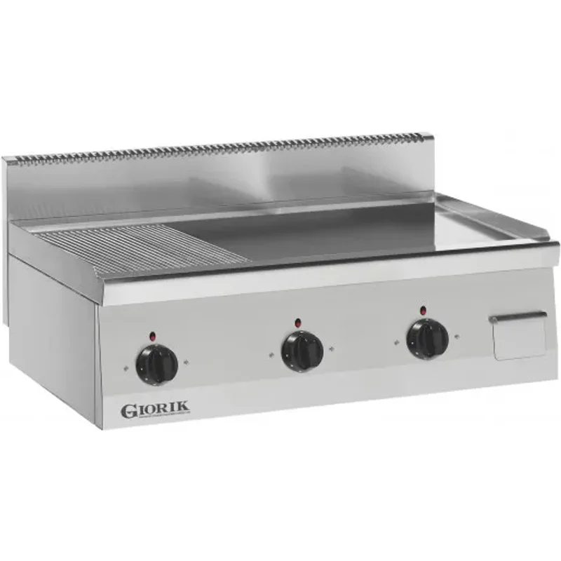 Giorik Snack 60 LGE6963X Slimline Electric Griddle - 1/3 Ribbed + 2/3 Smooth