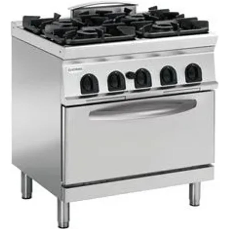 Tecnoinox PFG8V9 Heavy Duty 4 Burner Range With Electric Fan Oven