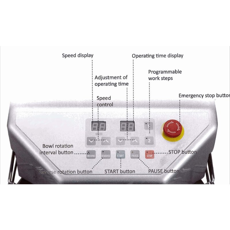 Chefsrange HX30 - 34 Litre Spiral Mixer With Programmable Variable Speed Controls