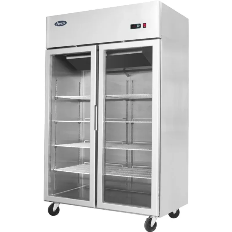 Atosa YCF9408GR Slimline Double Glass Door Upright Freezer 900ltrs