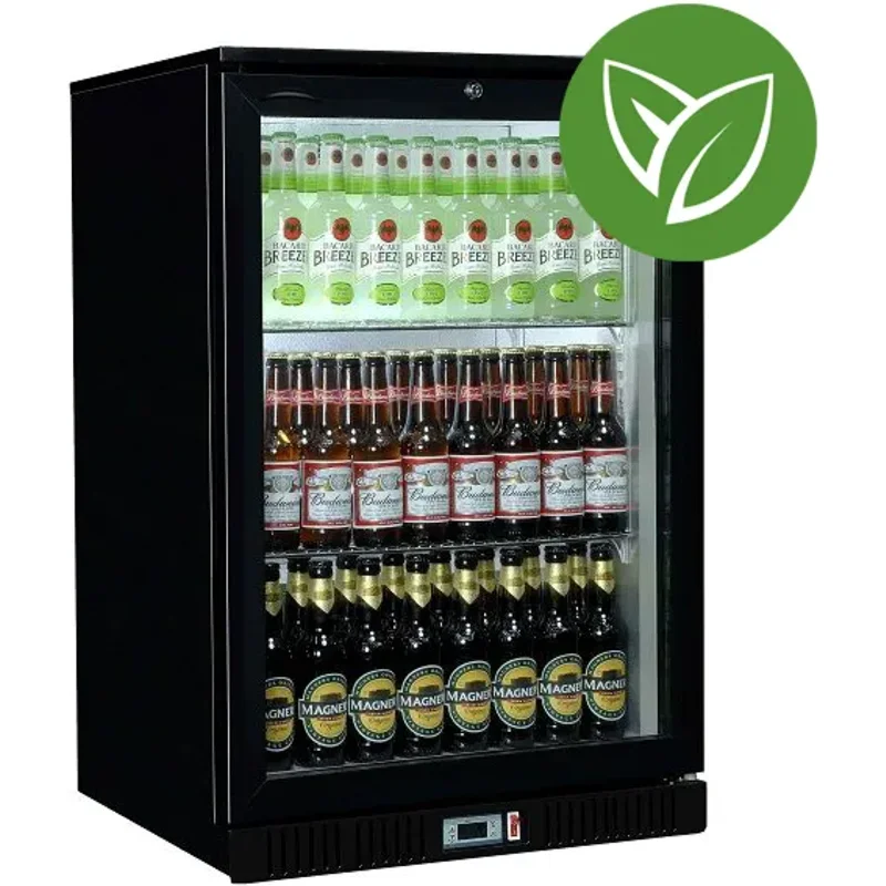 Sterling Pro Green SP1HC-BK Black Single Door Hinged Bottle Cooler 120 Ltrs / 106 Bottles