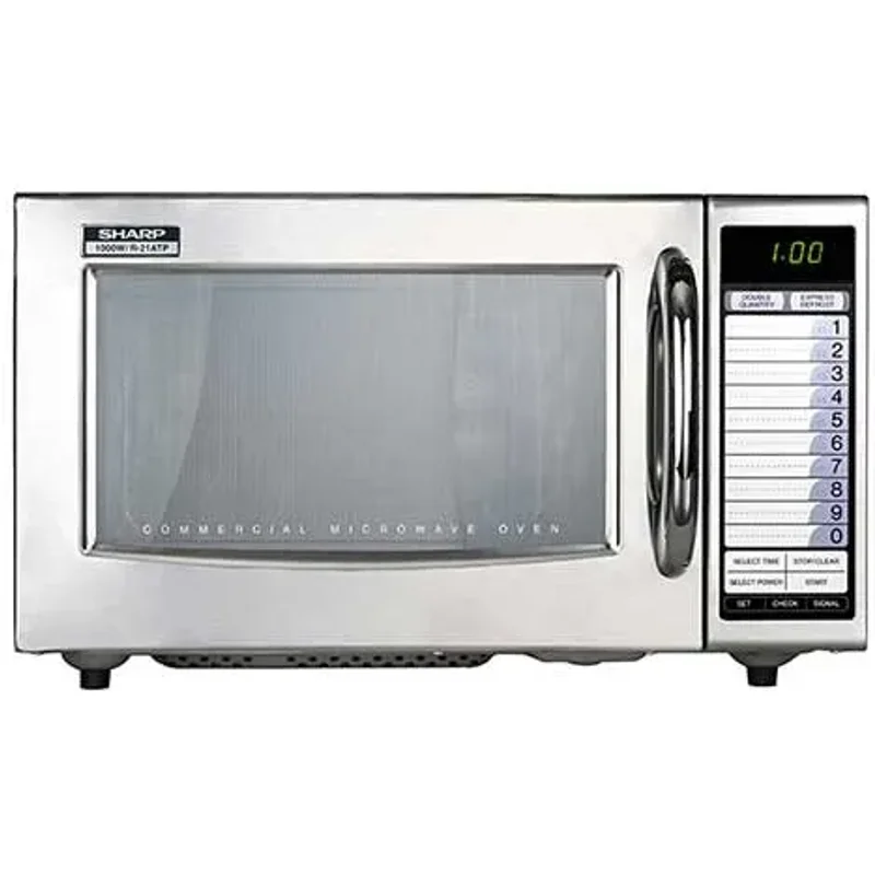 Sharp R21AT 1000 Watt Medium Duty Commercial Microwave, 1000W