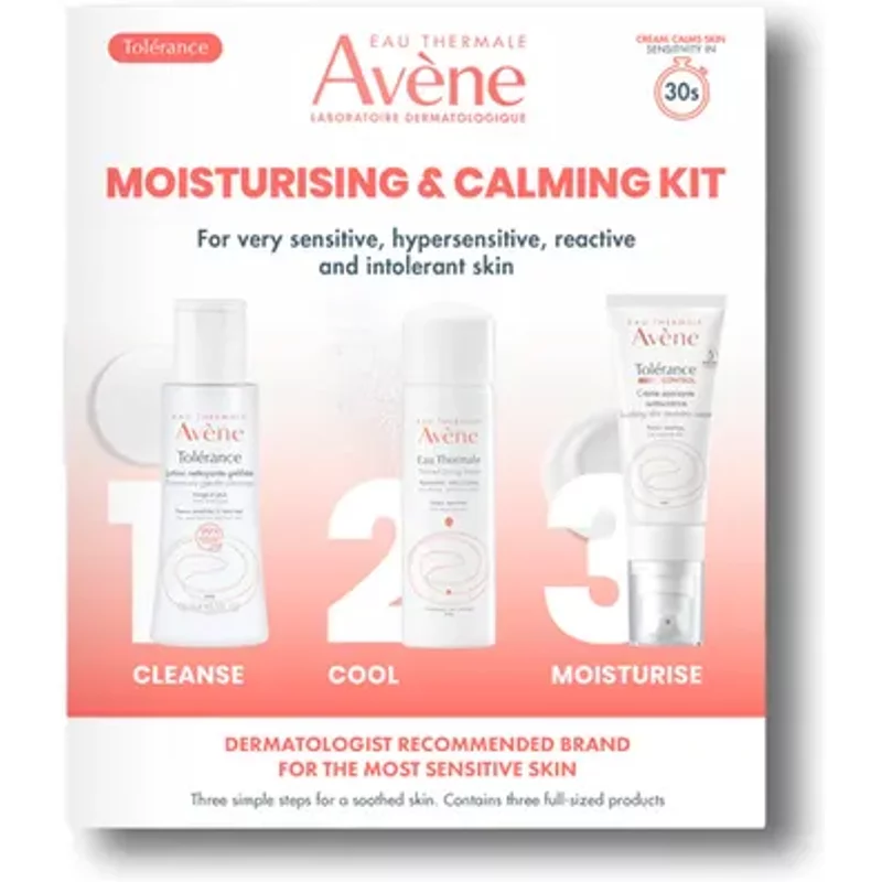 Avène Tolerance Moisturising & Calming 3-Step Routine Kit For Very Sensitive Skin