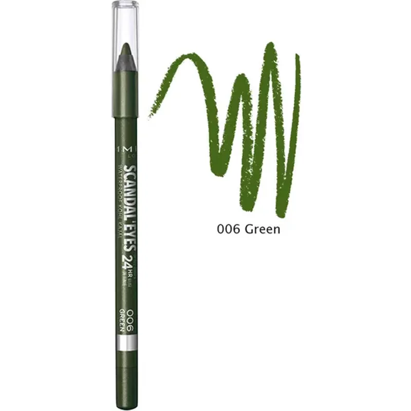 Rimmel Scandaleyes Waterproof Kohl Kajal Eyeliner 006 Green