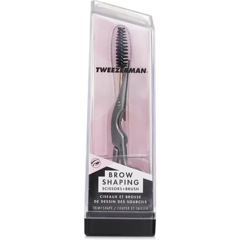 Tweezerman Stainless Steel Brow Shaping Scissors & Brush 2pcs