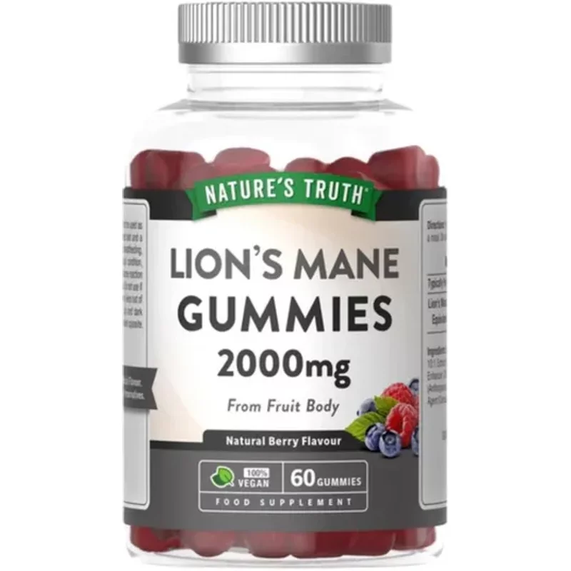 Nature's Truth Lion's Mane 2000mg Berry Gummies 60 Gummies
