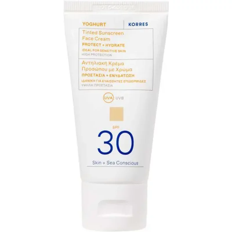 Korres Yoghurt Tinted Sunscreen Face Cream SPF 30 50ml