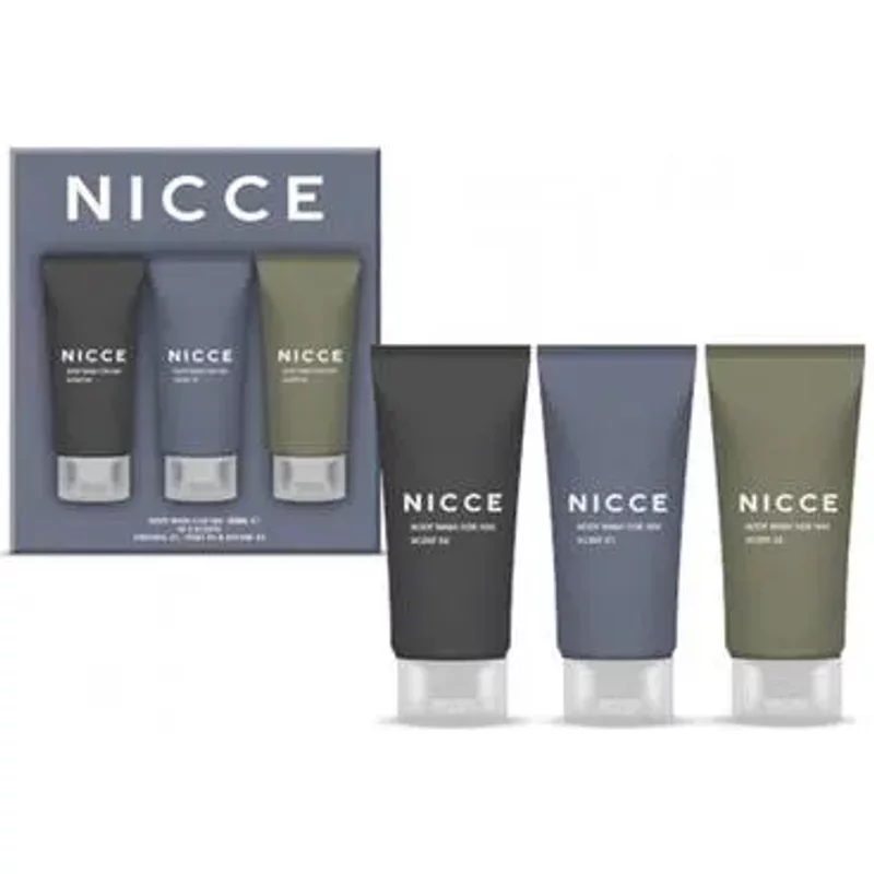 Nicce For Men Body Wash For Him Set Original#01, Fresh#02, Intense #03 3 x 150ml