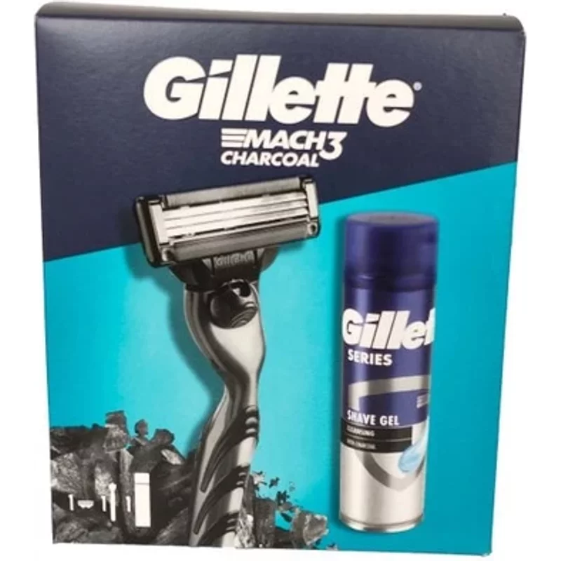 Gillette Mach3 Blade & Handle Shave Gel Cleansing With Charcoal 85g