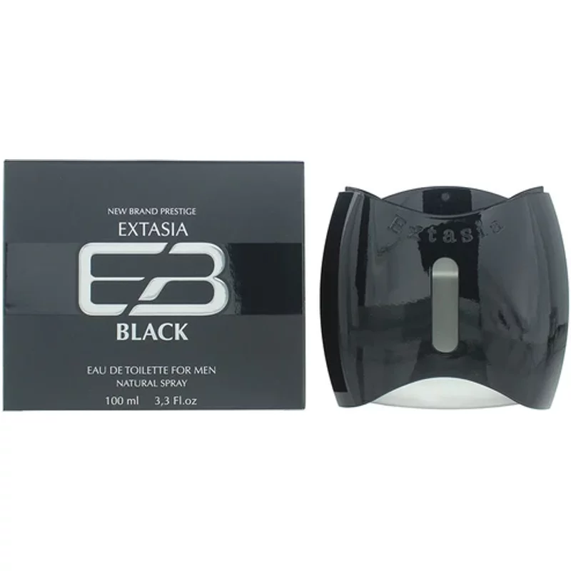 New Brand Extasia Black For Men Eau De Toilette 100ml