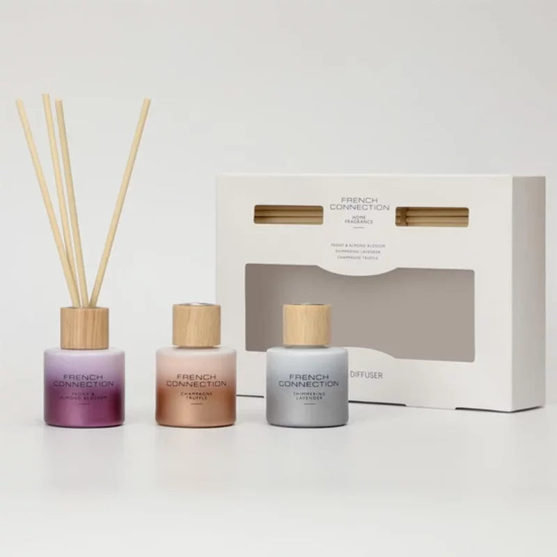 French Connection Metallic Collection Trio Of Reed Diffuser Gift Set 3 x 50ml