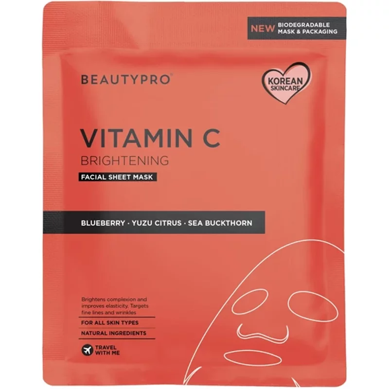 BeautyPro Brightening Collagen Sheet Mask With Vitamin C 23ml