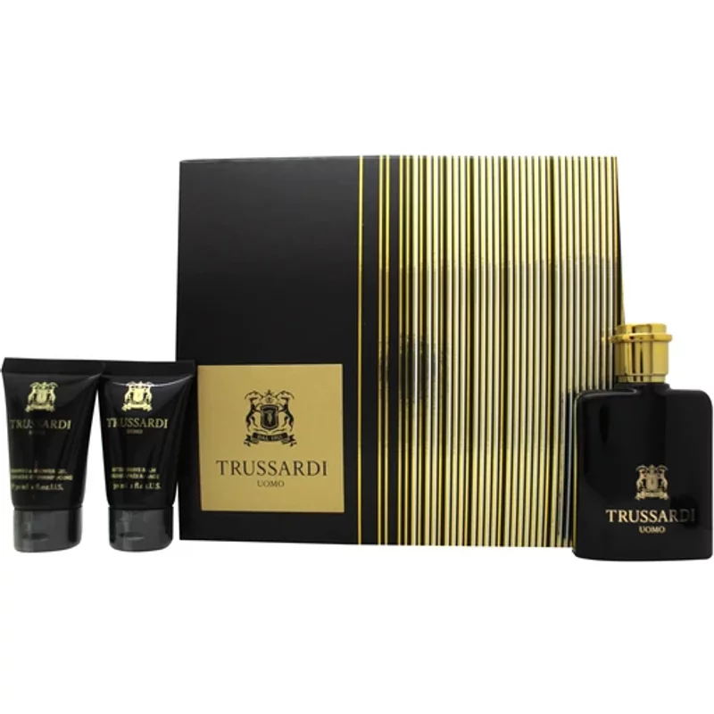 Trussardi Uomo Gift Set 50ml Eau De Toilette, 30ml Aftershave Balm & 30ml Shower Gel