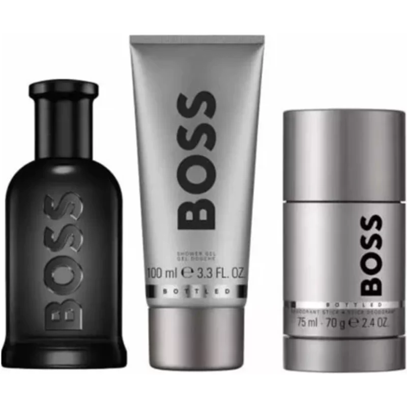 Hugo Boss Boss Bottled Gift Set 100ml Parfum, 100ml Shower Gel & 75ml Deodorant Stick