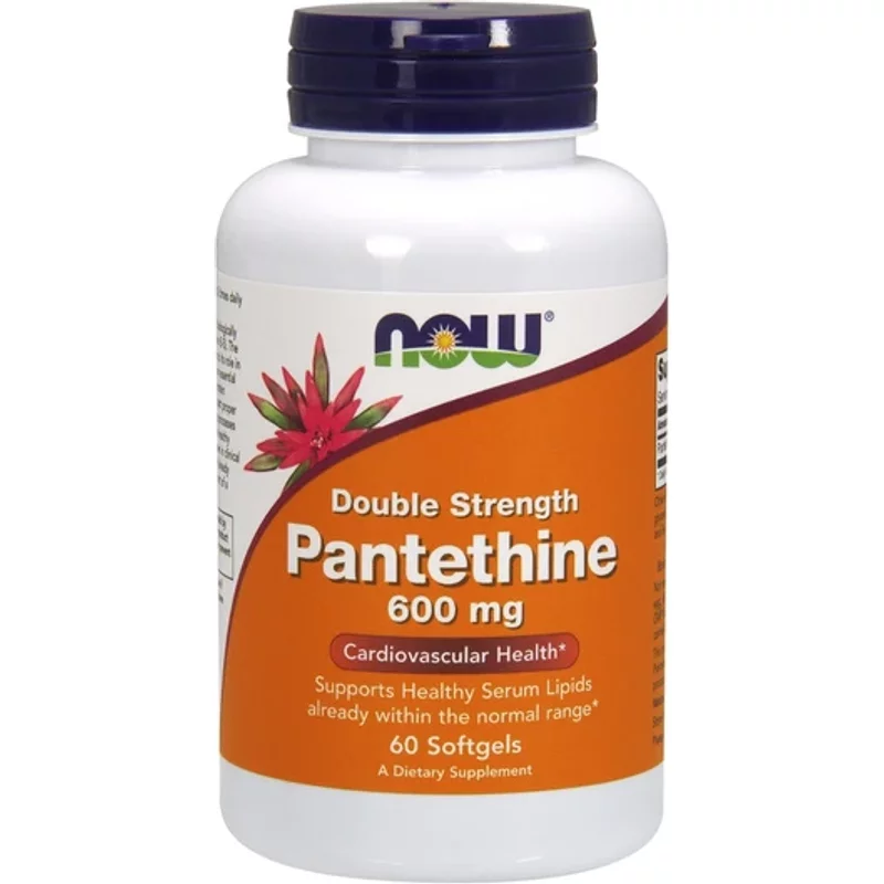 NOW Foods Pantethine 600mg Double Strength Softgels 60 Softgels