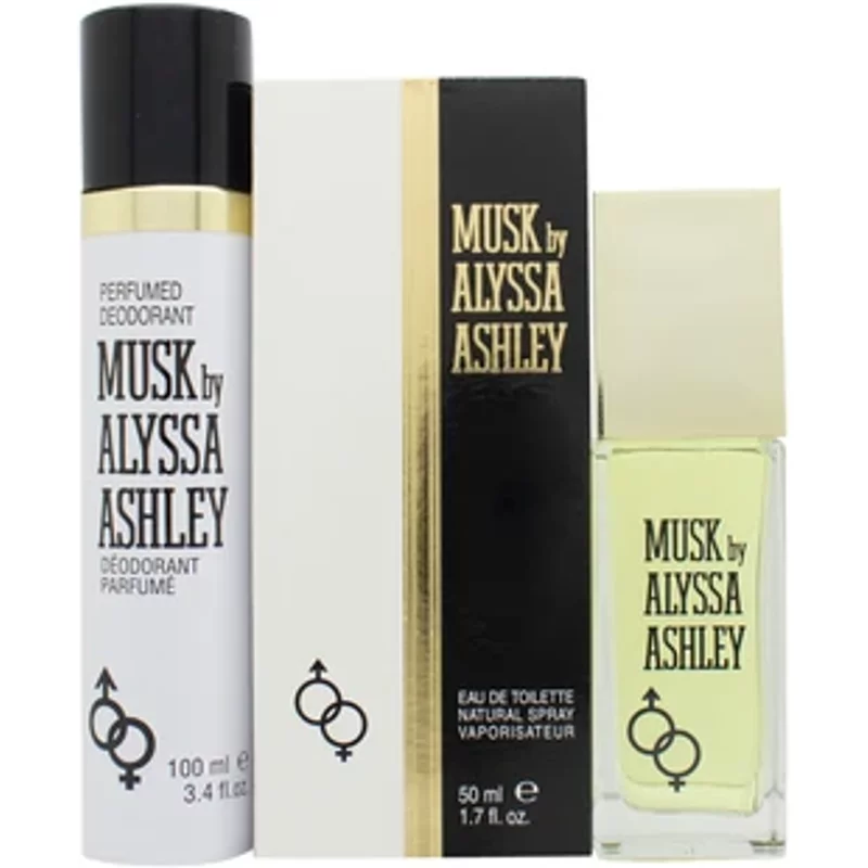 Alyssa Ashley Musk Gift Set 50ml EDT + 100ml Perfumed Deodorant Spray