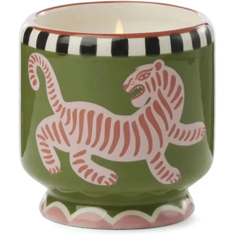 Paddywax A Dopo Tiger Ceramic Scented Candle Black Cedar & Fig
