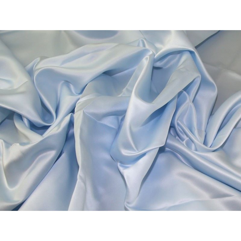 Minerva Core Range Mystique Duchess Satin Fabric Ice Blue