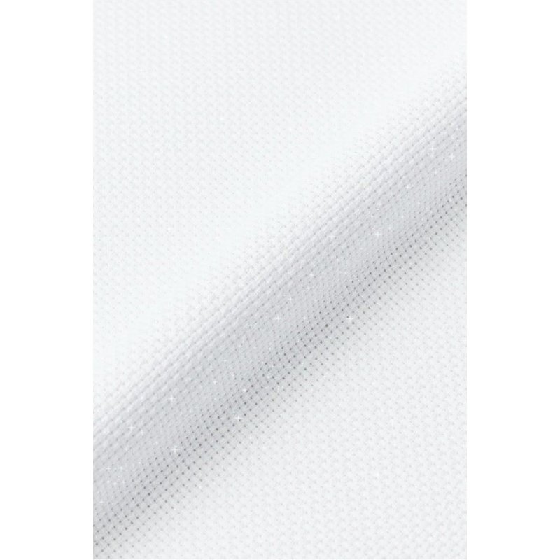 DMC 14 HPI Iridescent Cross Stitch Fabric Blanc