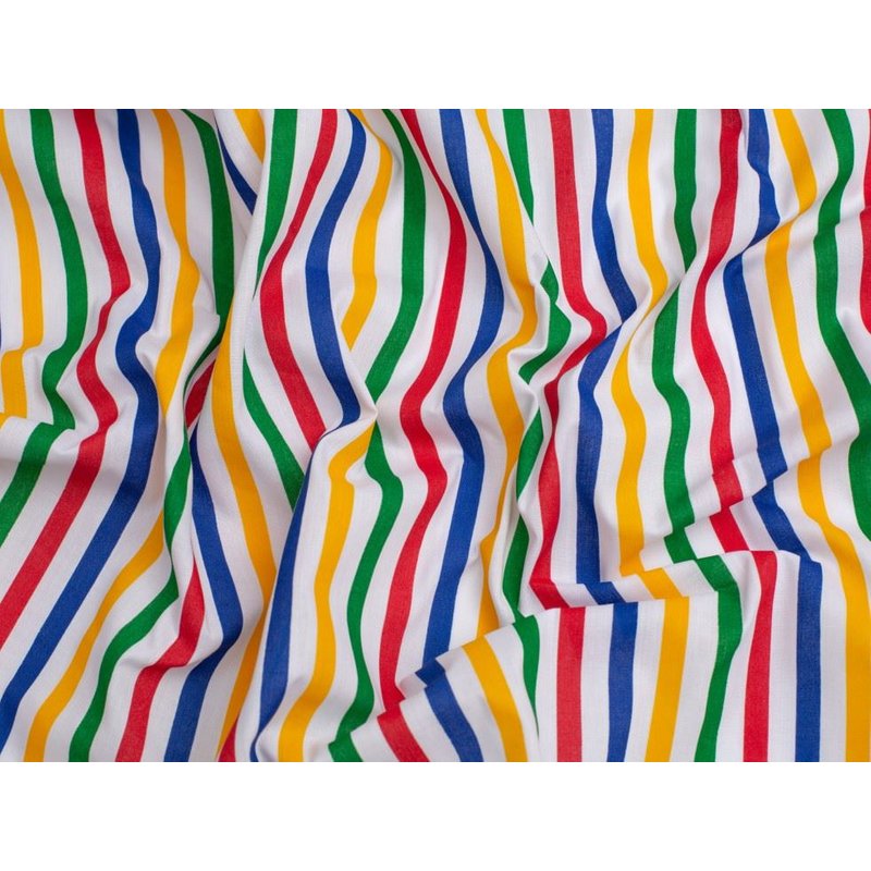 Minerva Core Range Printed Polycotton Fabric 7mm Stripes