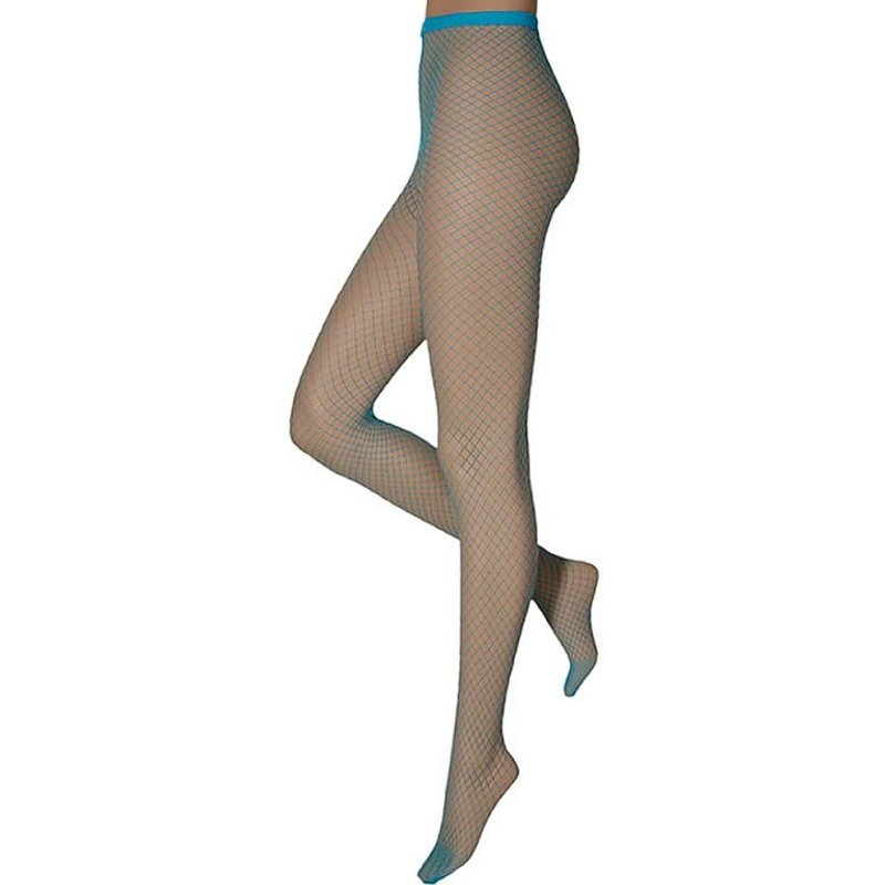 Feine Netzstrumpfhose – Türkis – S-M
