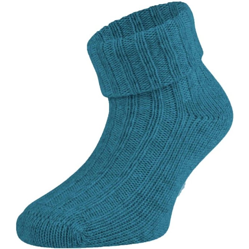 Babysocken aus biologischer Wolle – Stahlblau – 15-16